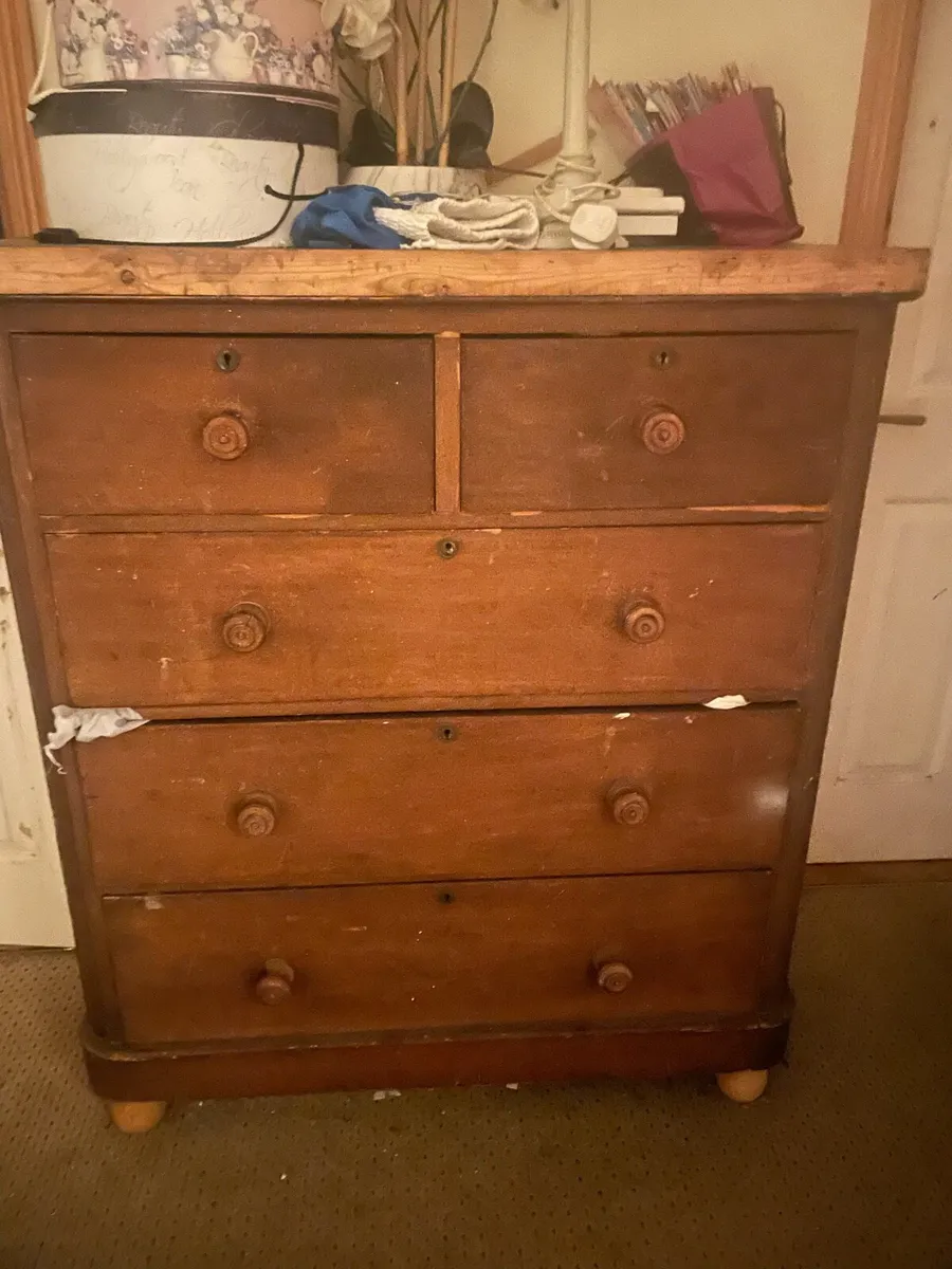 Antique tall chest of drawers
