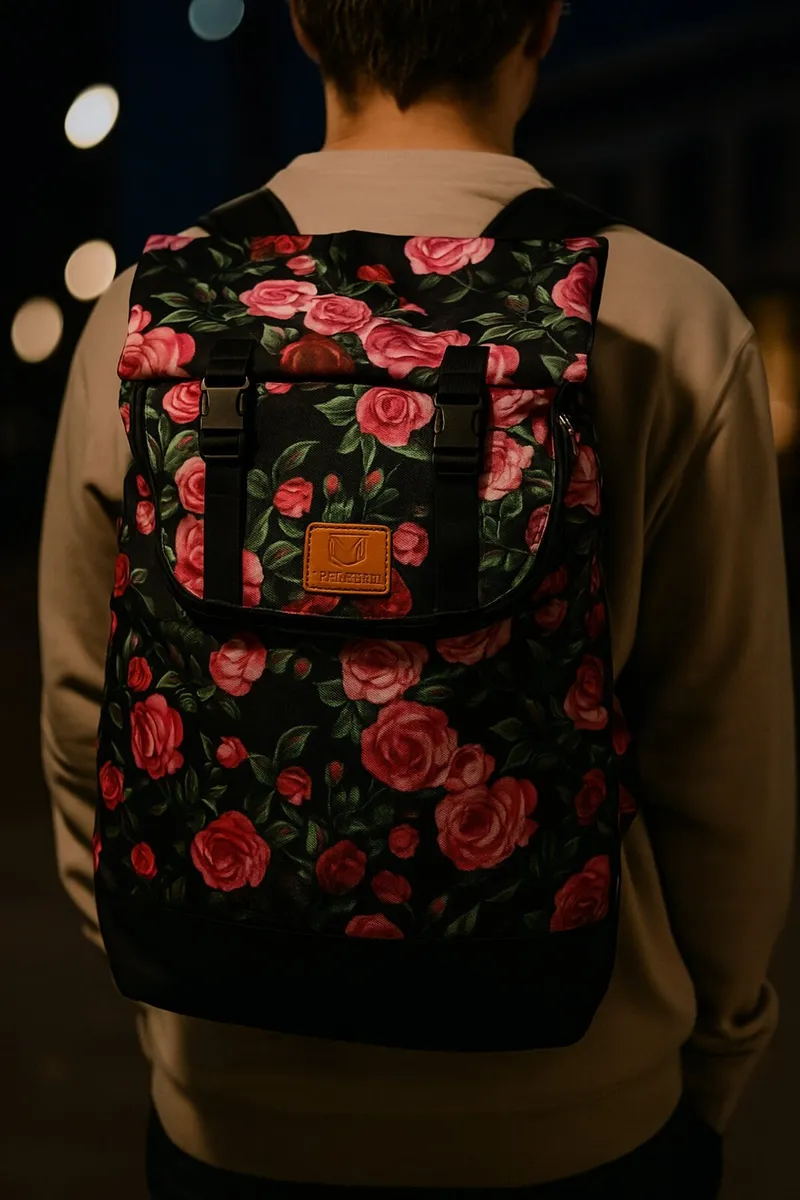 Flowers design backpack waterproof - Image 2