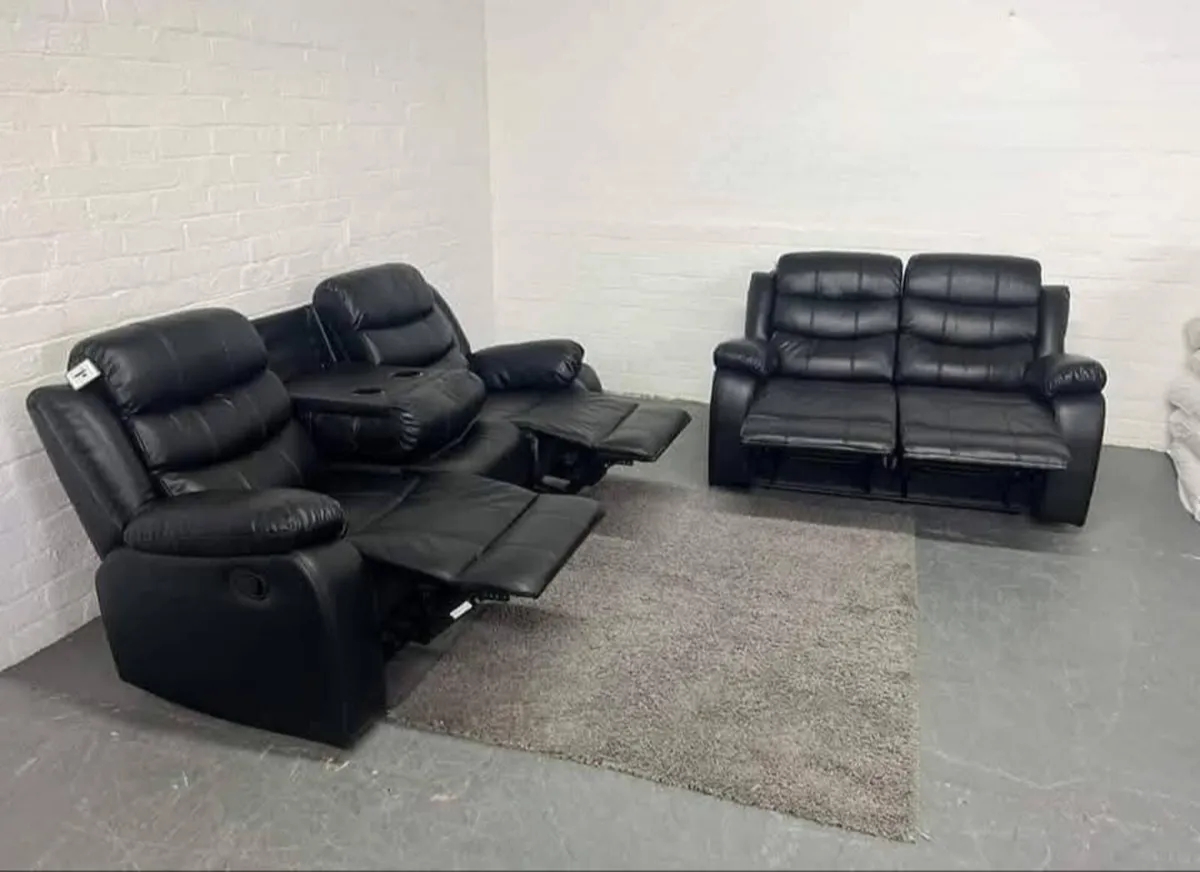 Roma 3+2 Leather Recliner Sofa Set - Image 4