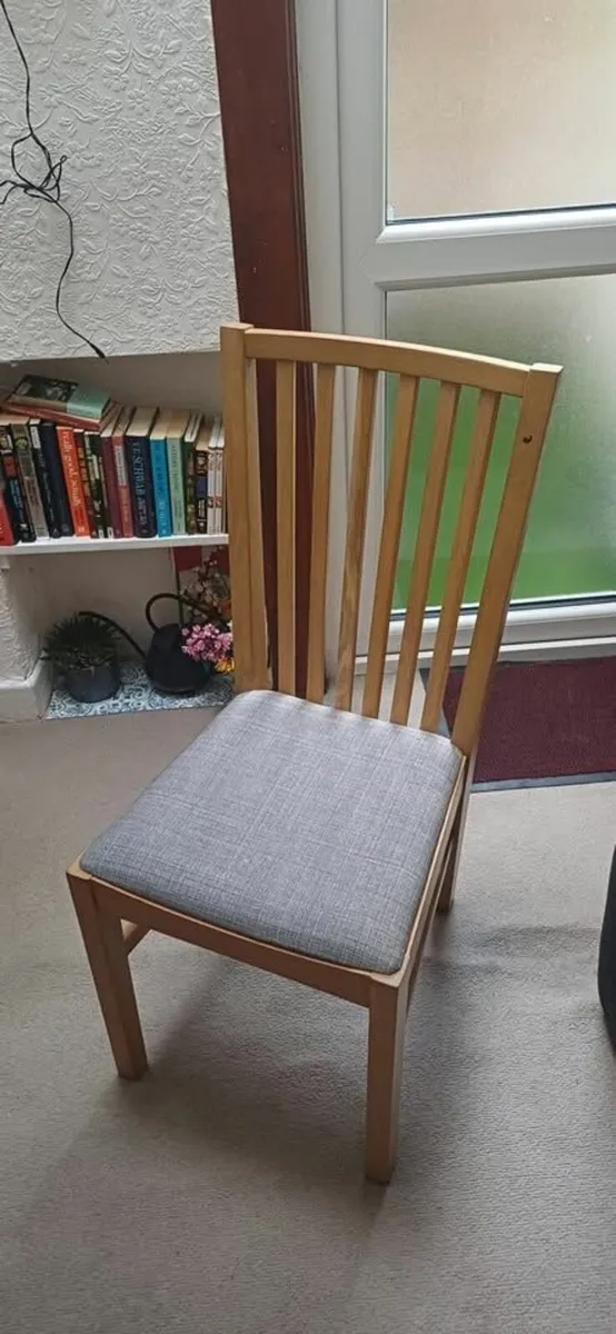 IKEA Norrnas solid oak dining chairs x 4