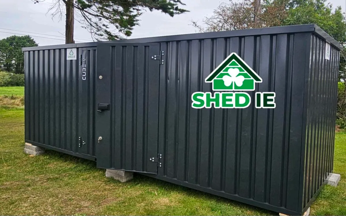 20 ft flatpack container shed, practical storage - Image 1