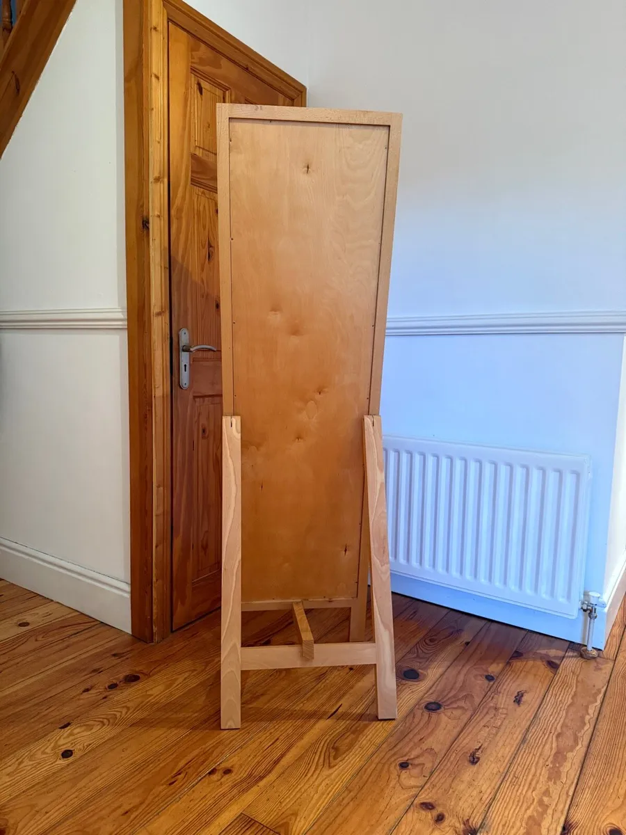 Vintage Habitat Light Oak Stand Mirror - Image 2