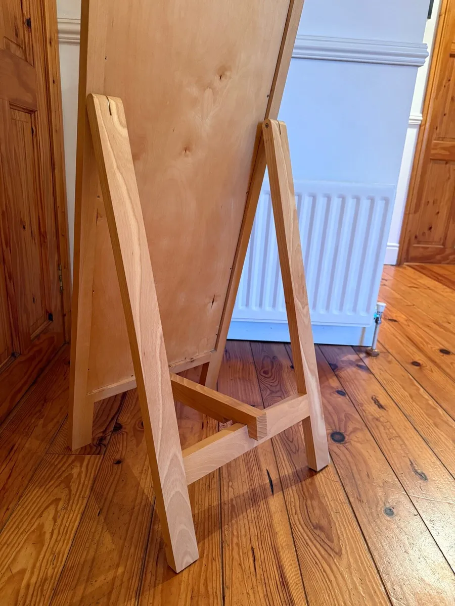 Vintage Habitat Light Oak Stand Mirror - Image 3