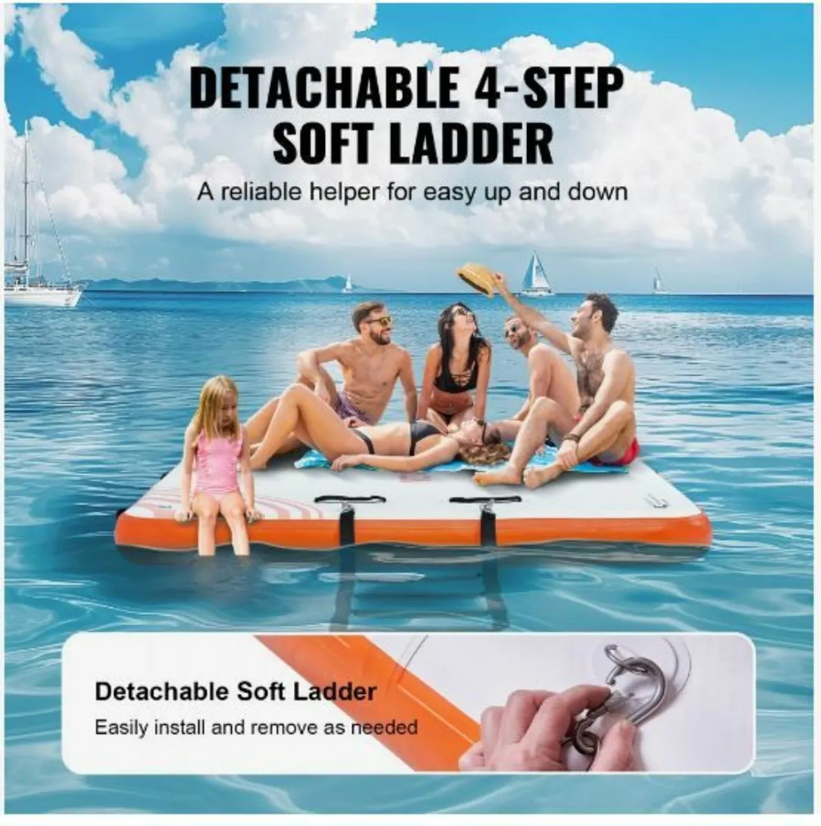 Inflatable Floating Dock, 8 x 5FT - Image 4