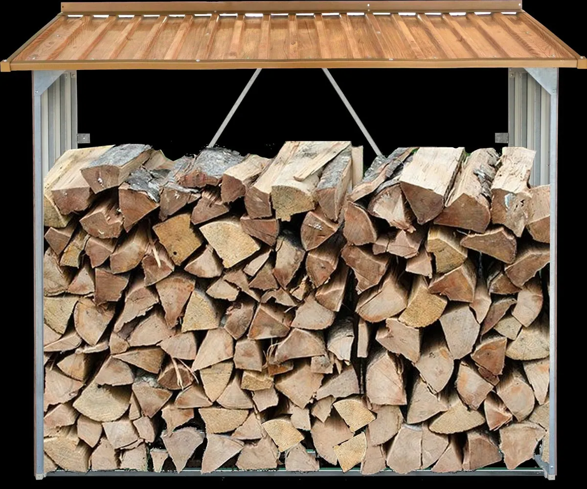 6x2 Steel Timber Firewood Storage shed - Image 2