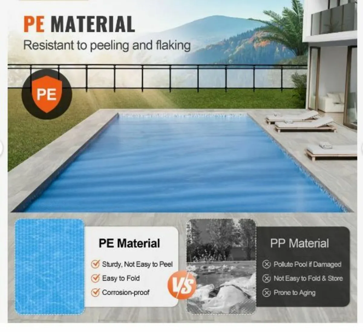 Solar Pool Cover, 40 x 20 ft Rectangle  Blanket - Image 3