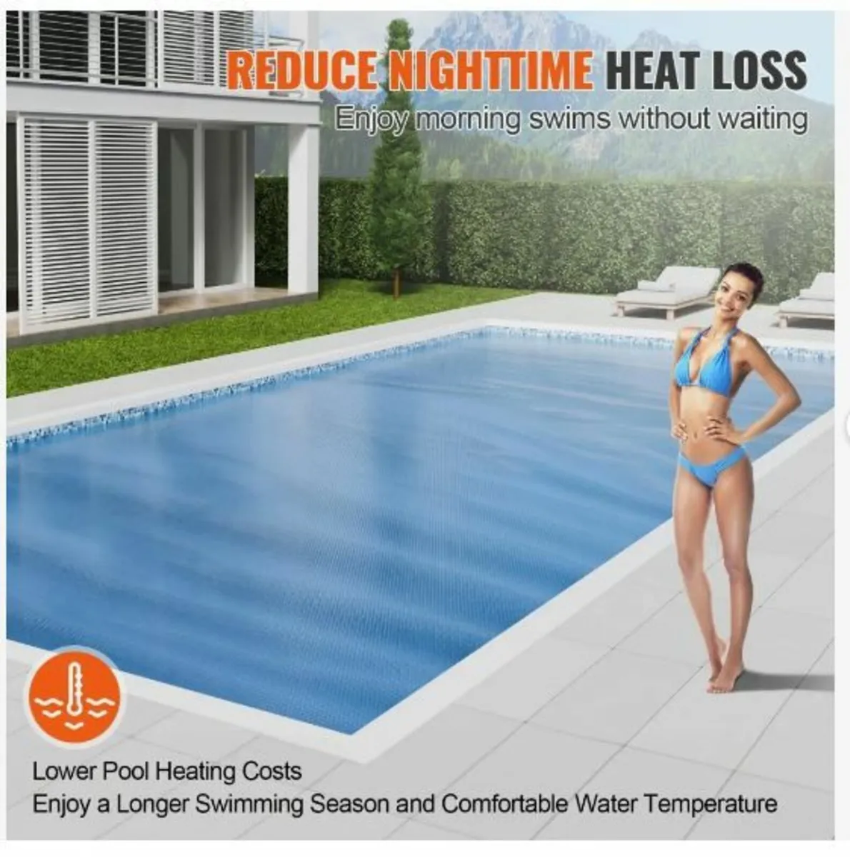 Solar Pool Cover, 40 x 20 ft Rectangle  Blanket - Image 4