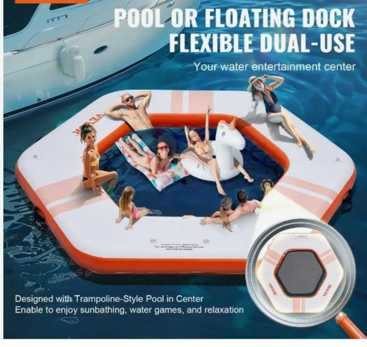 Inflatable Floating Dock, ø8.5FT - Image 2