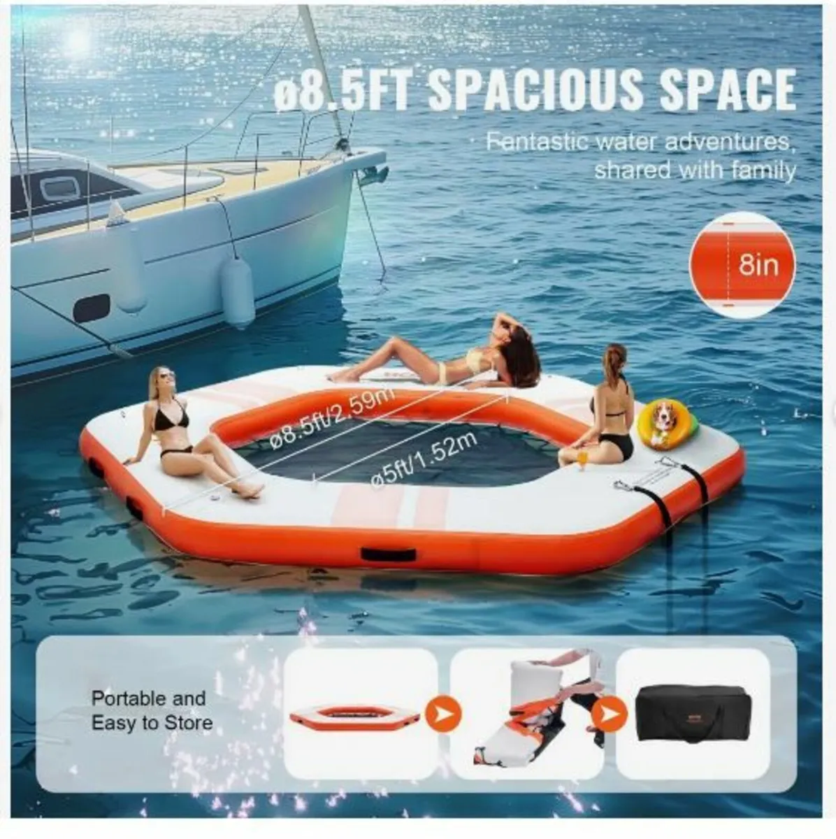 Inflatable Floating Dock, ø8.5FT - Image 3