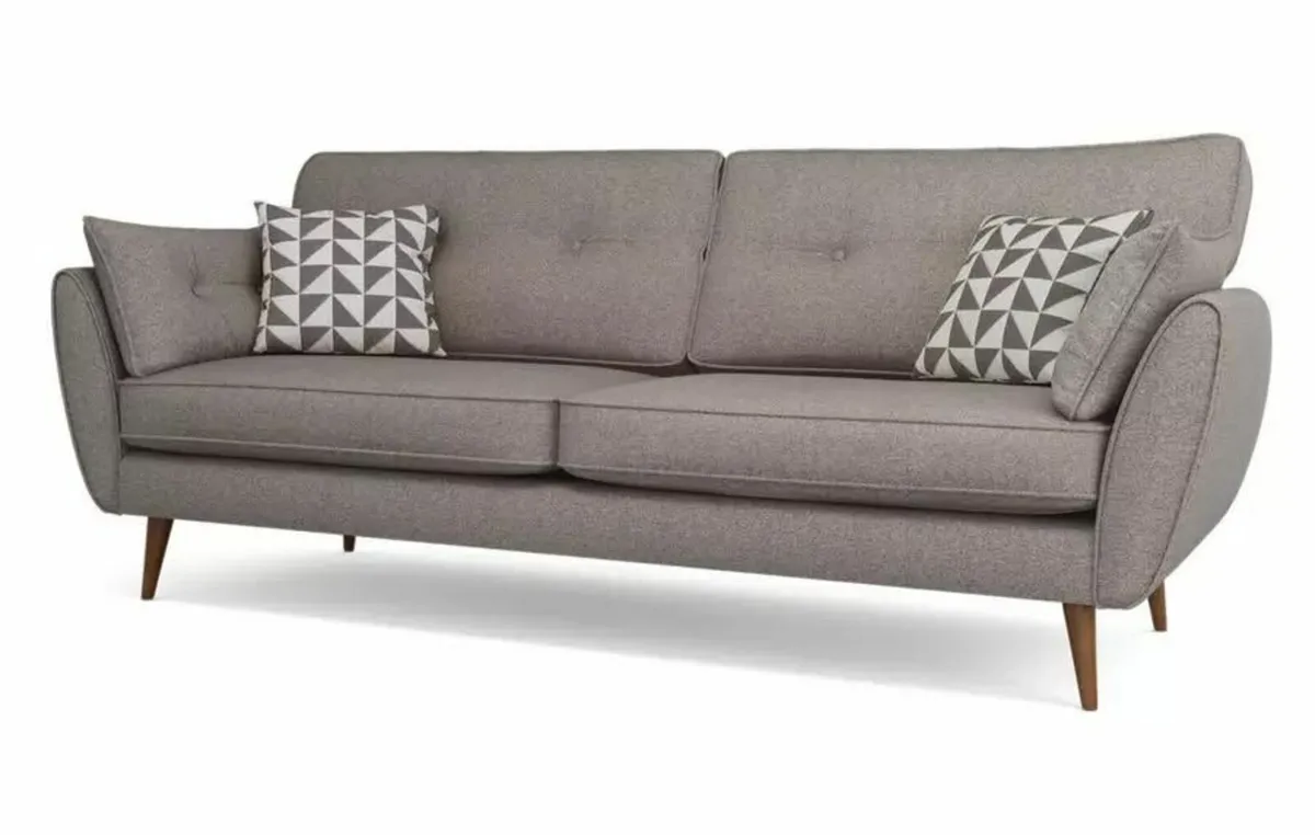 Zinc Velvet 4 Seater Sofa - Image 3