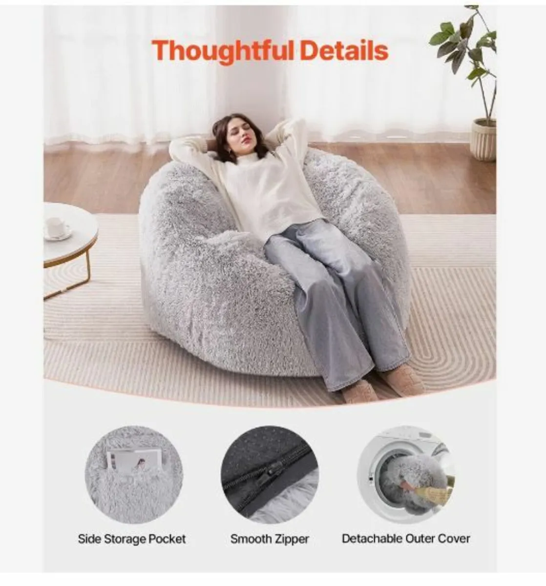 Bean Bag Bed Chair - Image 1