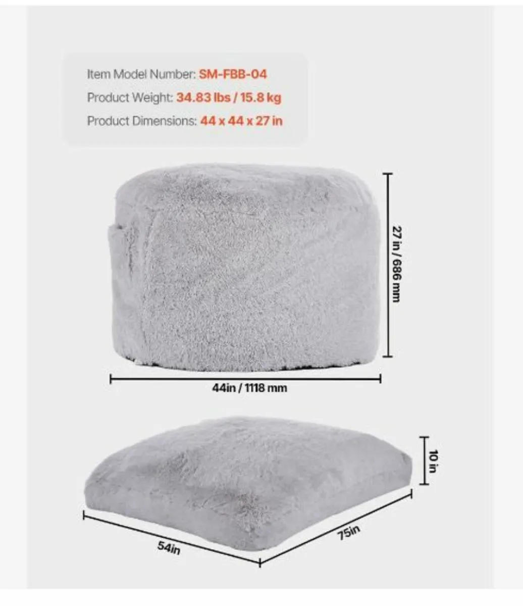 Bean Bag Bed Chair - Image 4
