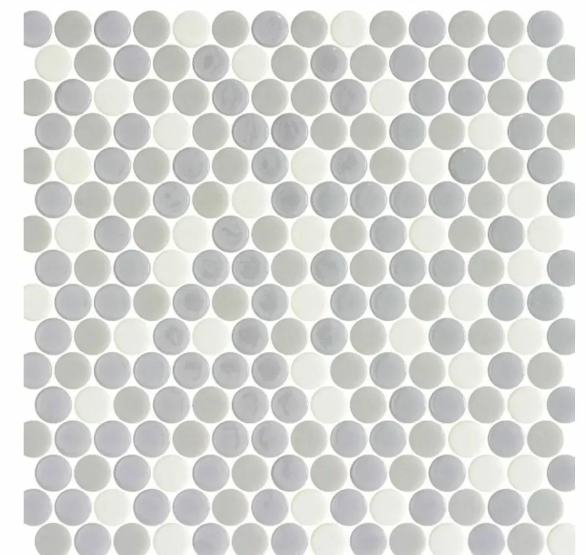 Tileshack - Mixed Colour Penny Mosaic Sheet - Image 1