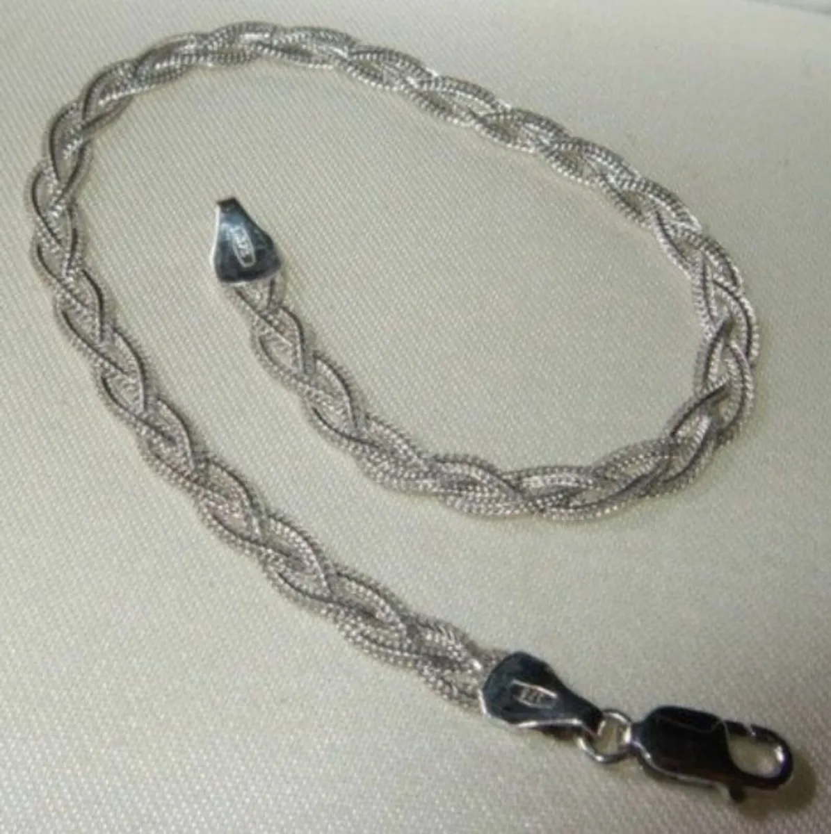 Vintage White Gold 'Weave' Bracelet - Image 1