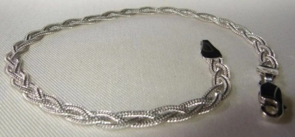 Vintage White Gold 'Weave' Bracelet - Image 2