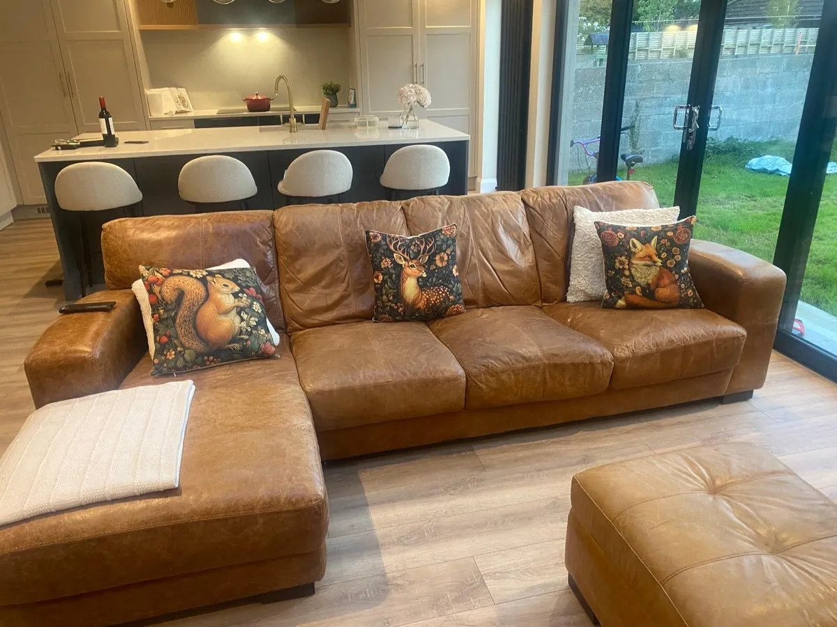 Leather couch for sale - Image 1