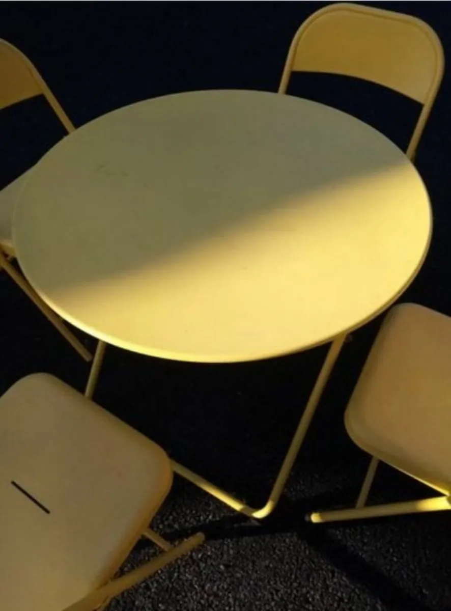 Metal Folding Table and 4 chairs - Image 2