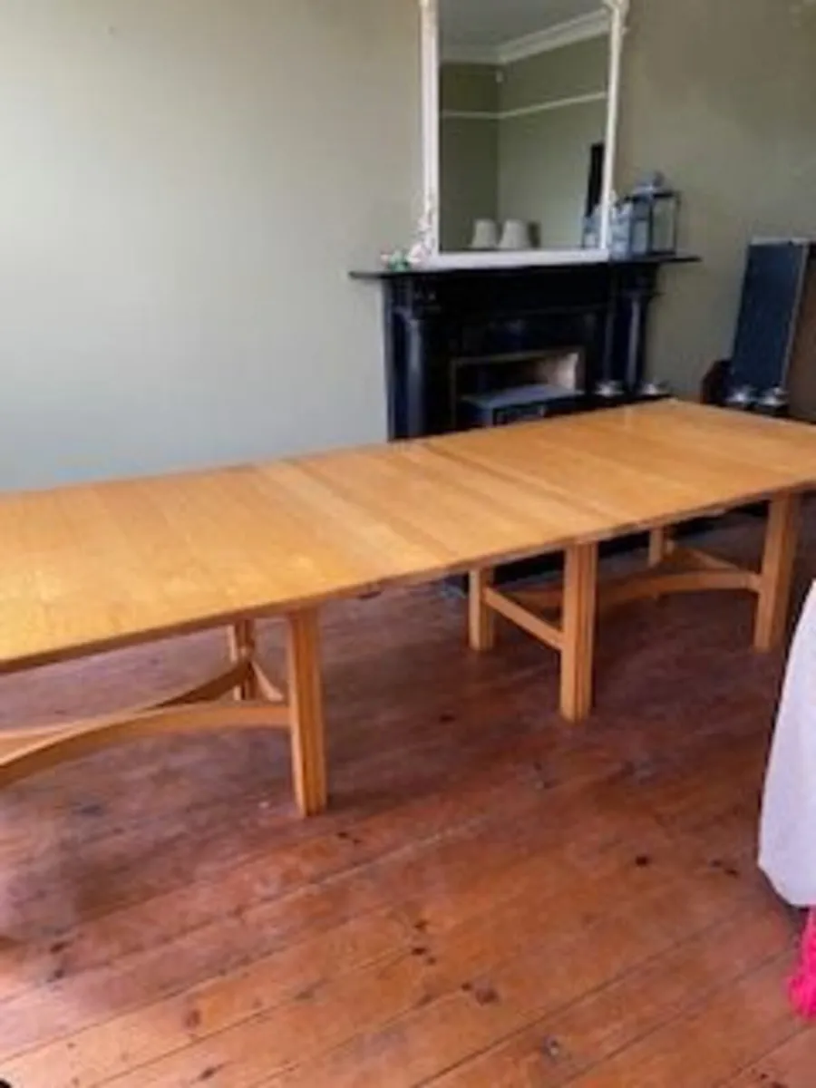 Large Beech Extendable Table - Image 2