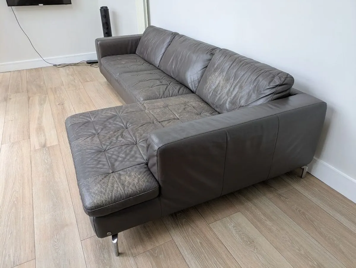 Natuzzi L-shaped leather - Image 2