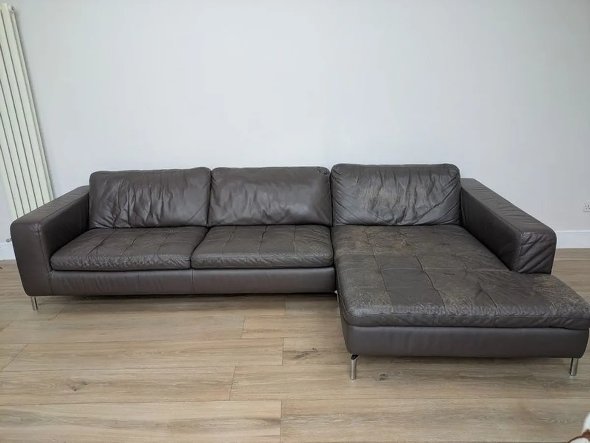 Natuzzi L-shaped leather - Image 3
