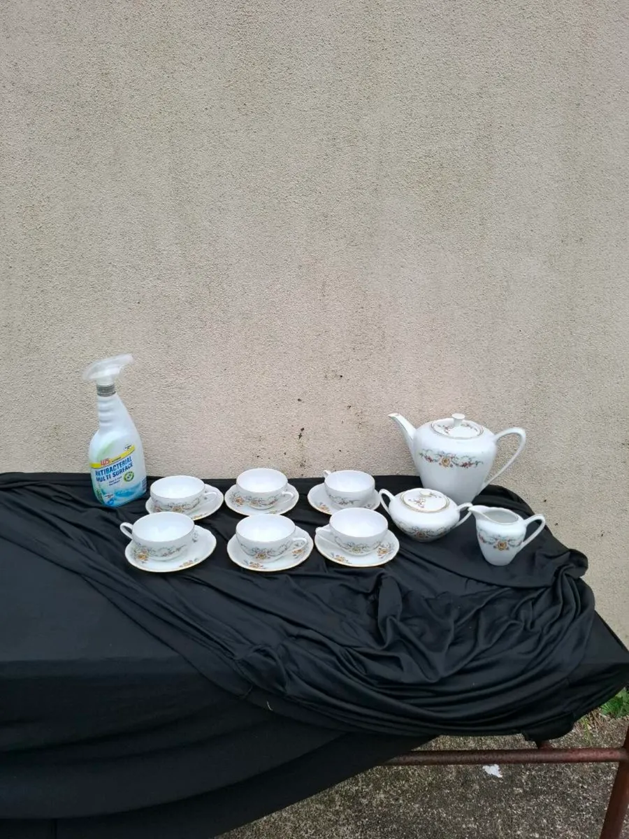 Floral china tea set