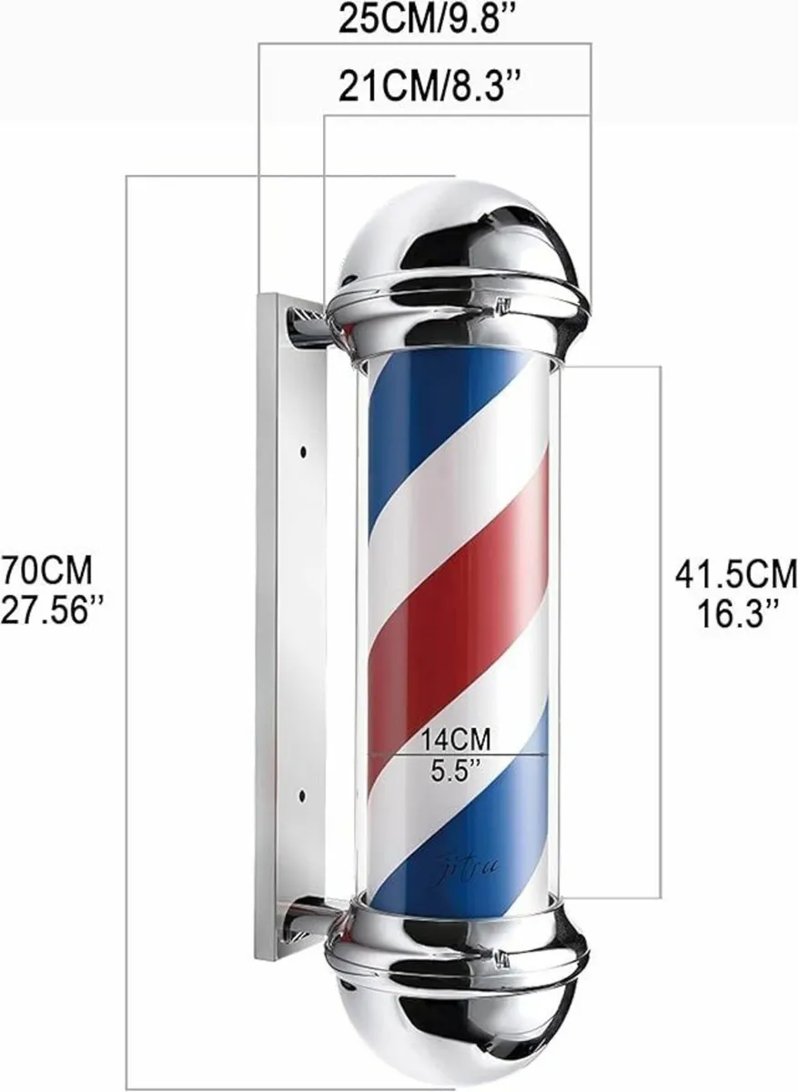 Barber Pole Light – Indoor Outdoor Hair Salon Sign - Image 2