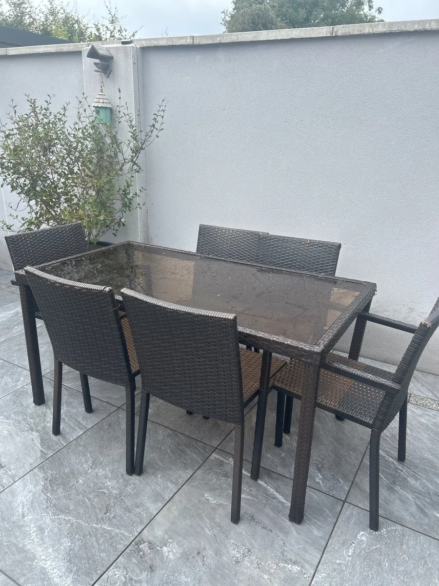 Table and Six Chairs - Image 1