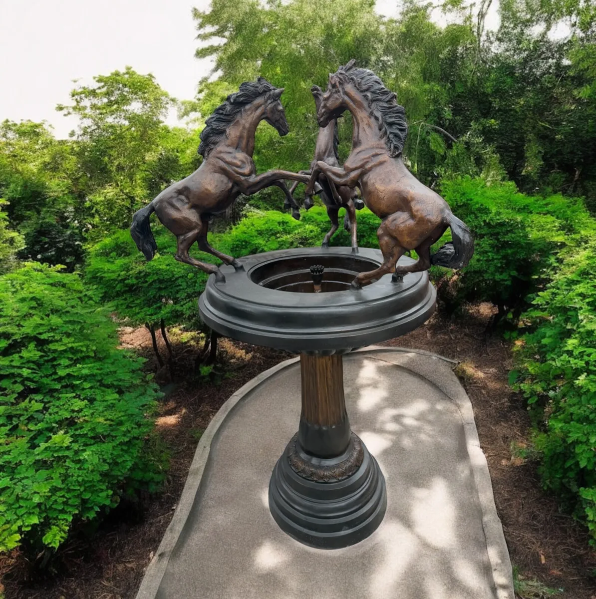 Bronze 3 horses fountain - Image 2