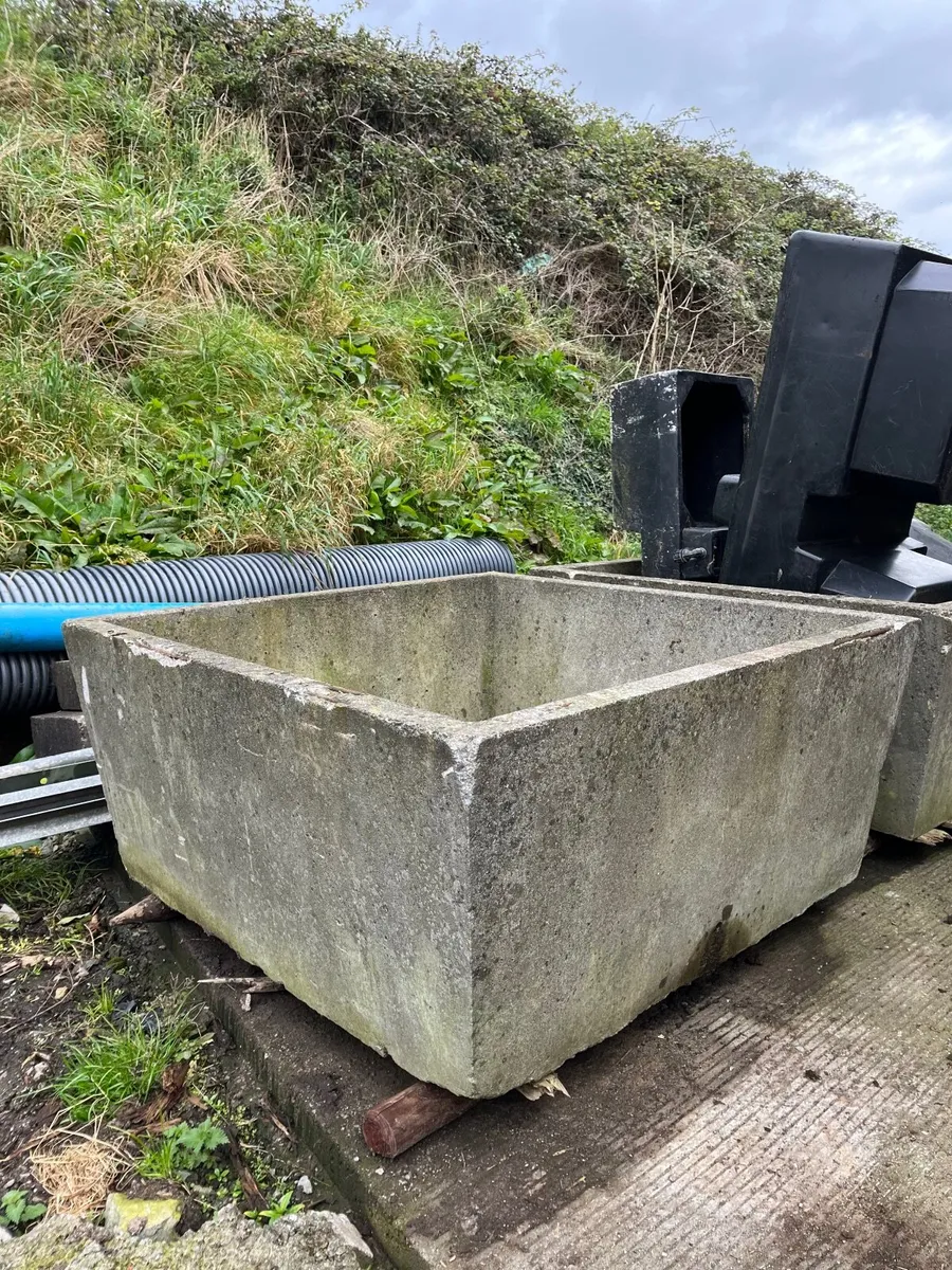 3x 150 Gallon Concrete Water Troughs 4’ x 4’