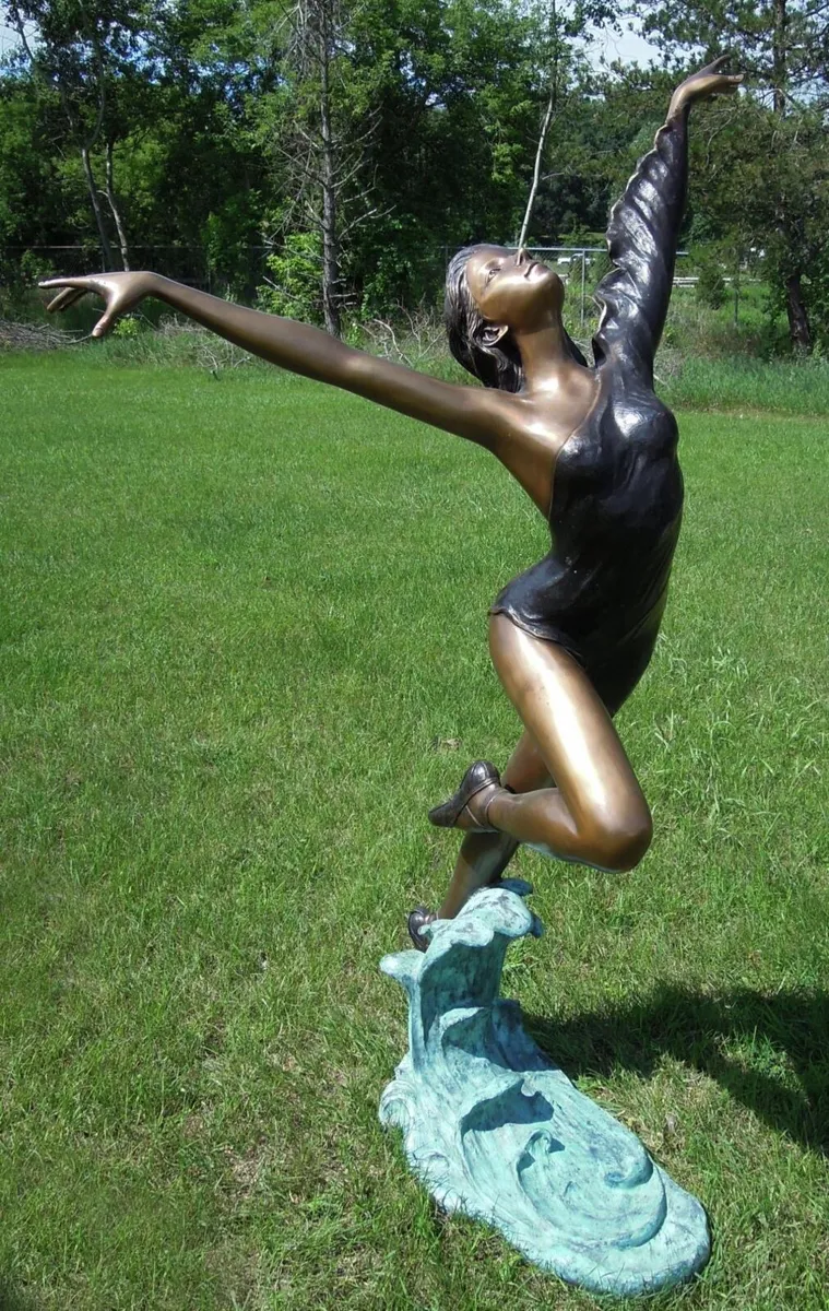 Bronze ballerina sculpture