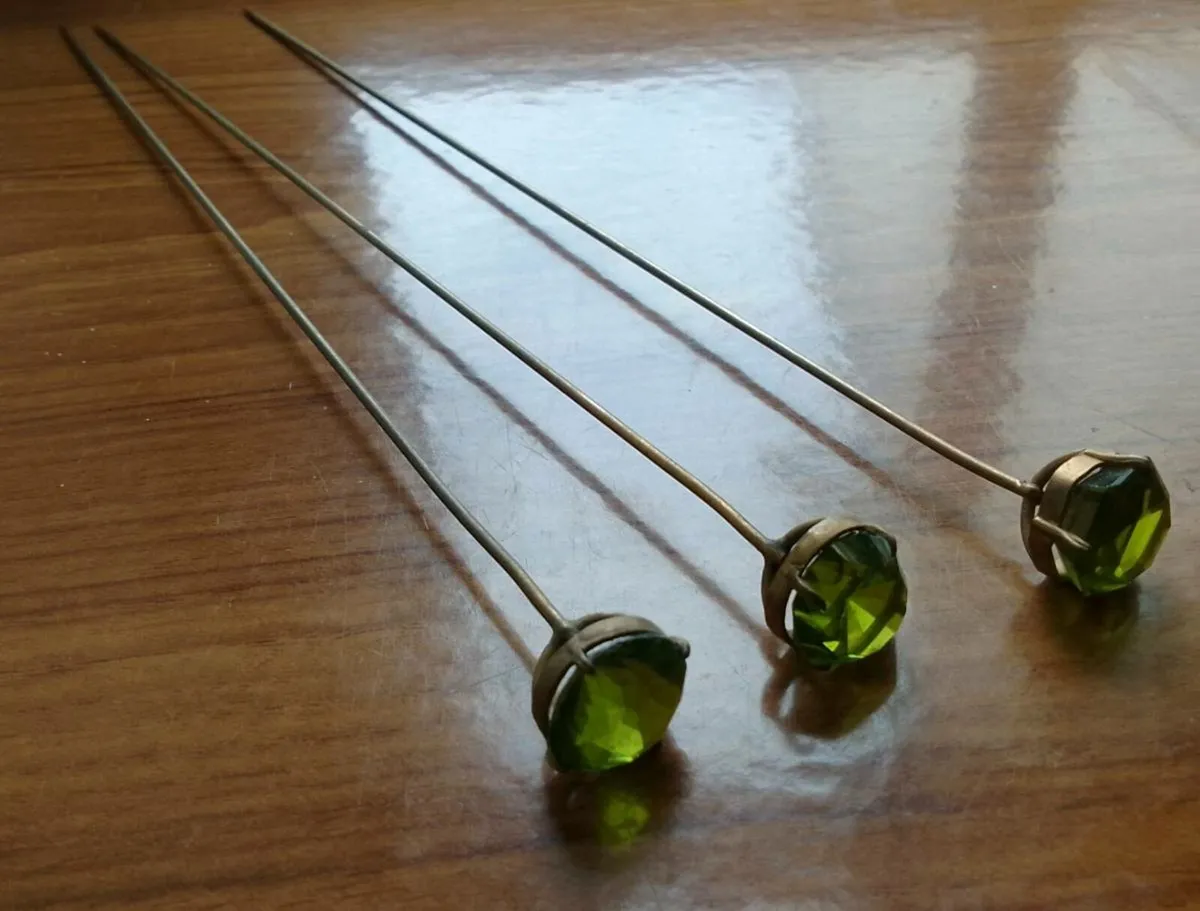 Three Vintage Hat Pins