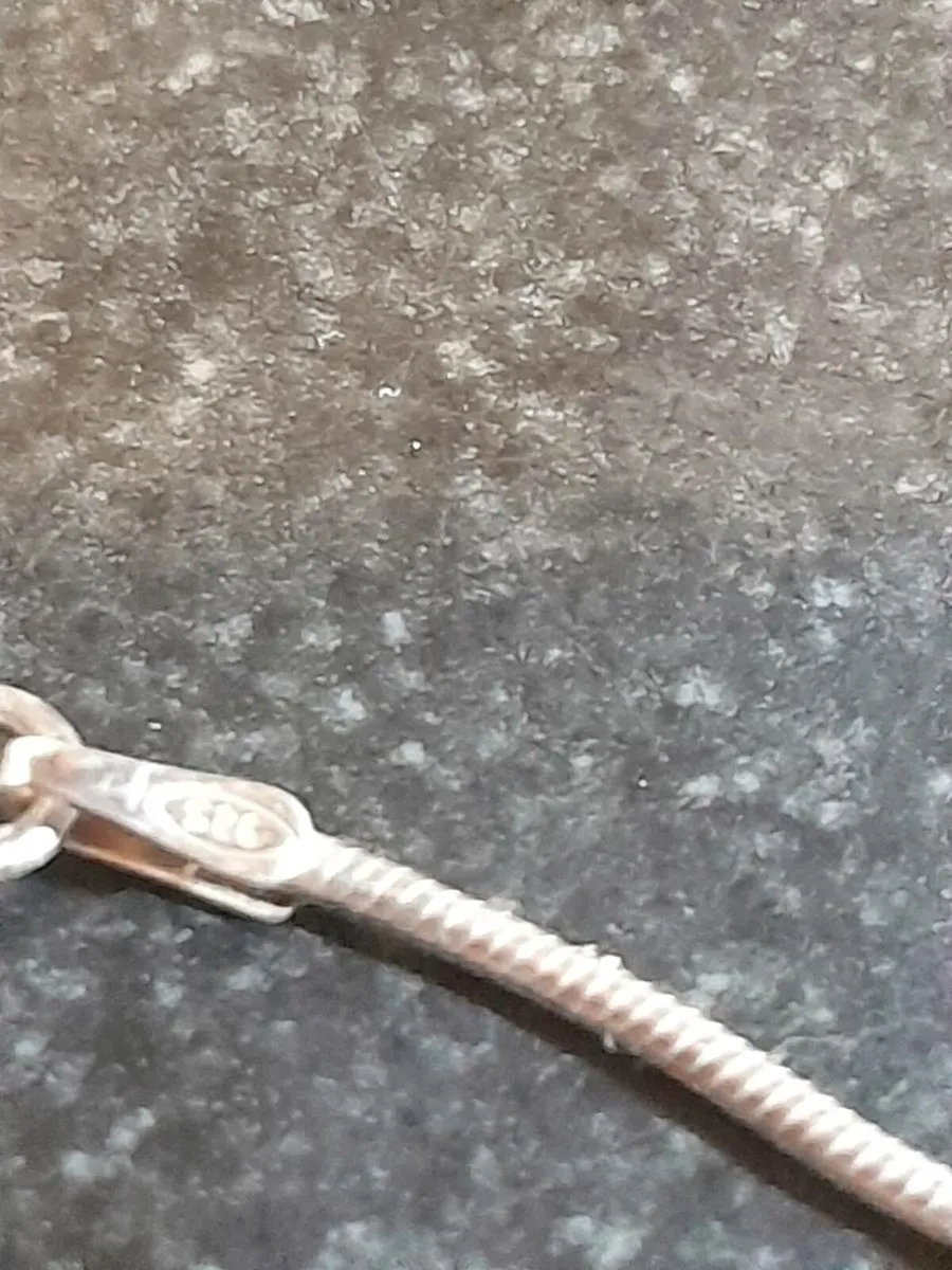 Sterling silver necklace with 900 silver pendant - Image 2