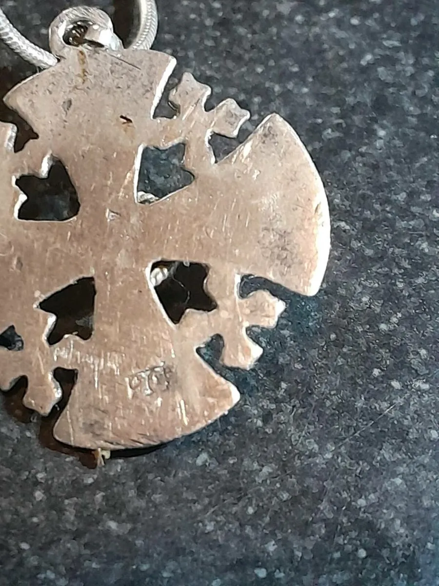 Sterling silver necklace with 900 silver pendant - Image 3