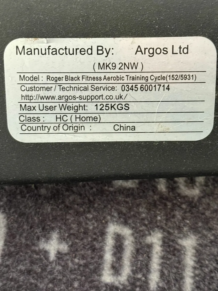 Roger Black exercise bike - Image 2