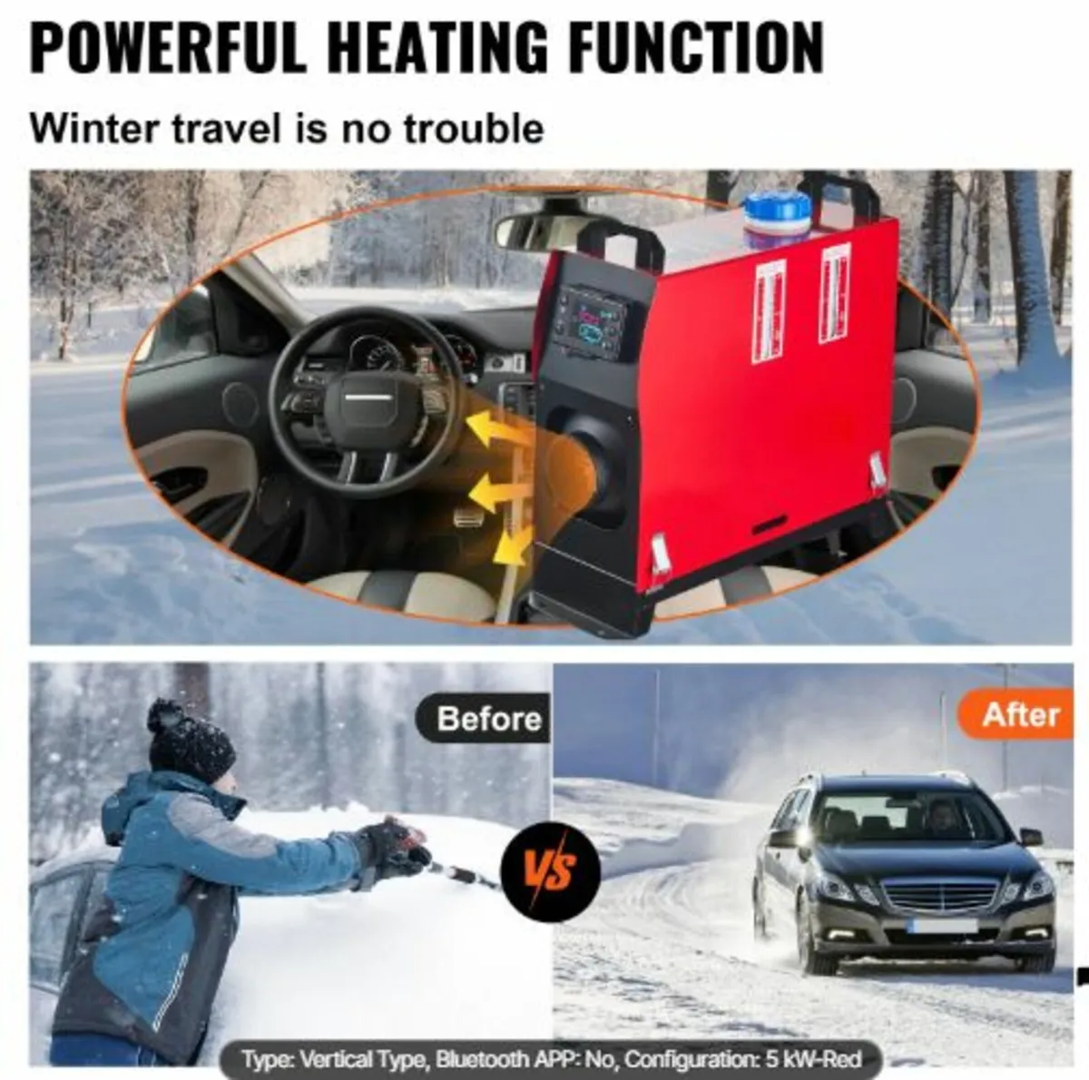 12V 5KW Diesel Heater, All-in-One Air Diesel Heat - Image 2