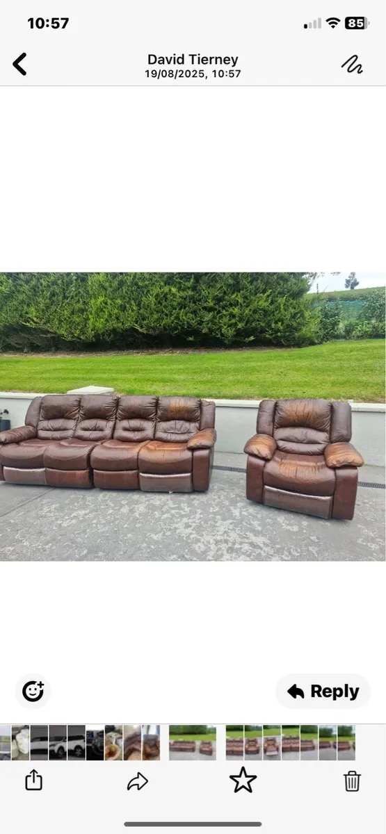 Leather couch - Image 1
