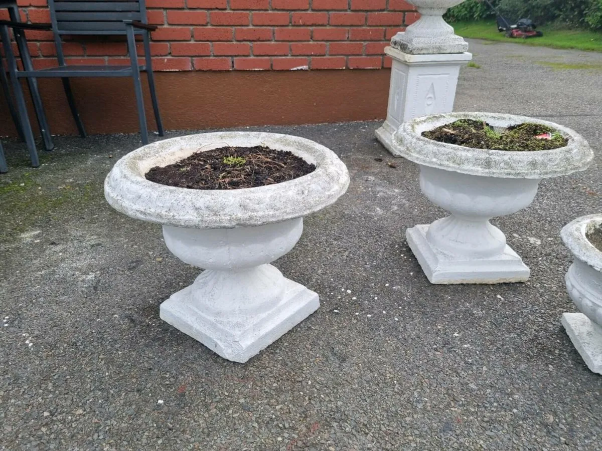 Large pair of old flower pots - Image 4