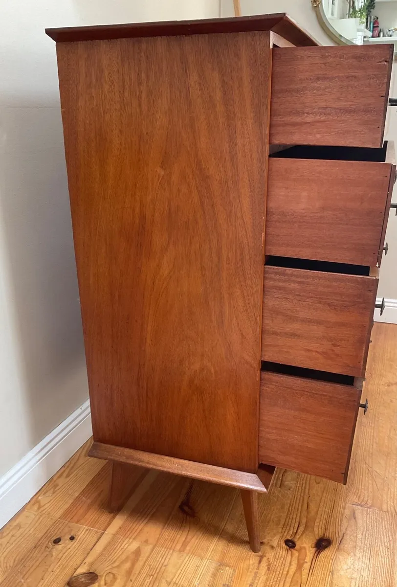 Mid century solid teak chest of drawers - Image 2