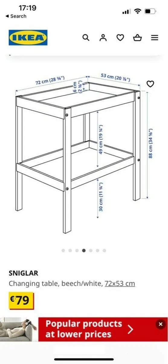Ikea Singular Baby Changing Unit - Castlemaine - Image 3