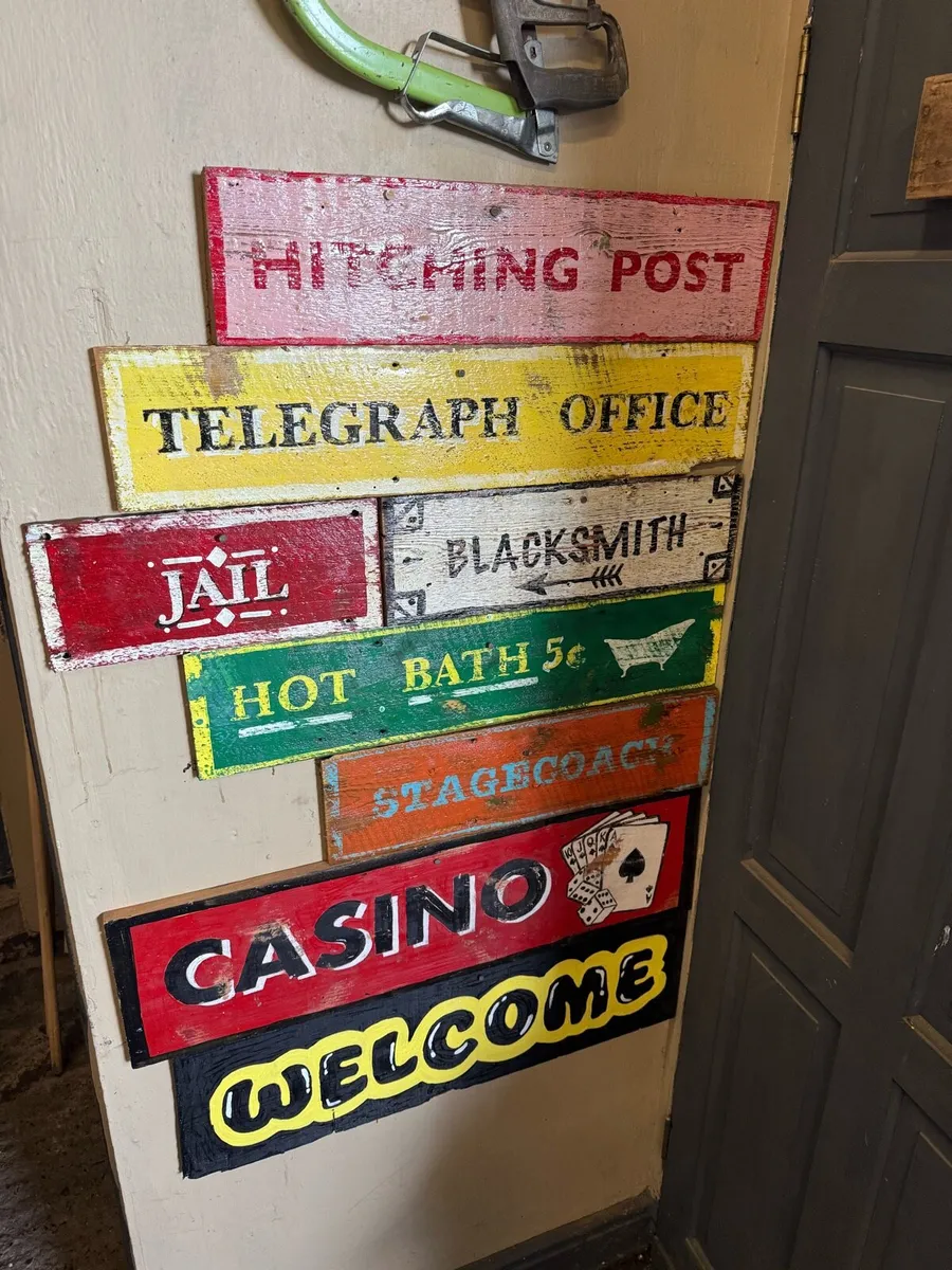 Selection of Hand Painted Signs. - Image 1