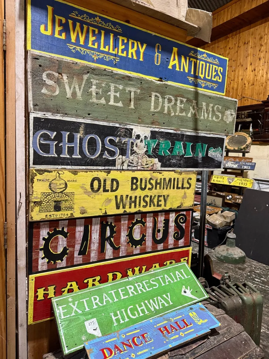 Selection of Hand Painted Signs. - Image 2