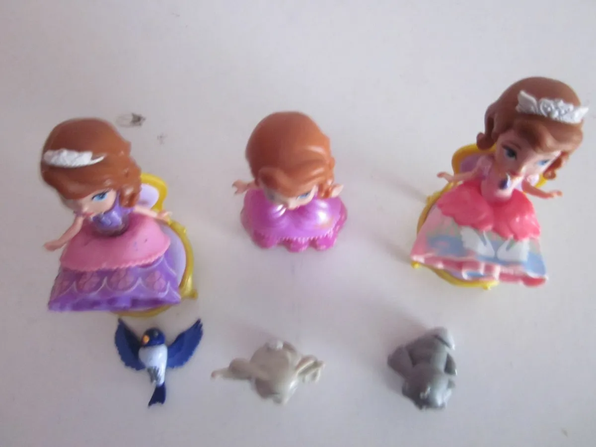 Disney Three Sofia Mattel Action Figure Dolls 3.25 - Image 2