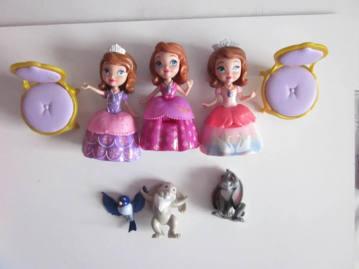 Disney Three Sofia Mattel Action Figure Dolls 3.25 - Image 3