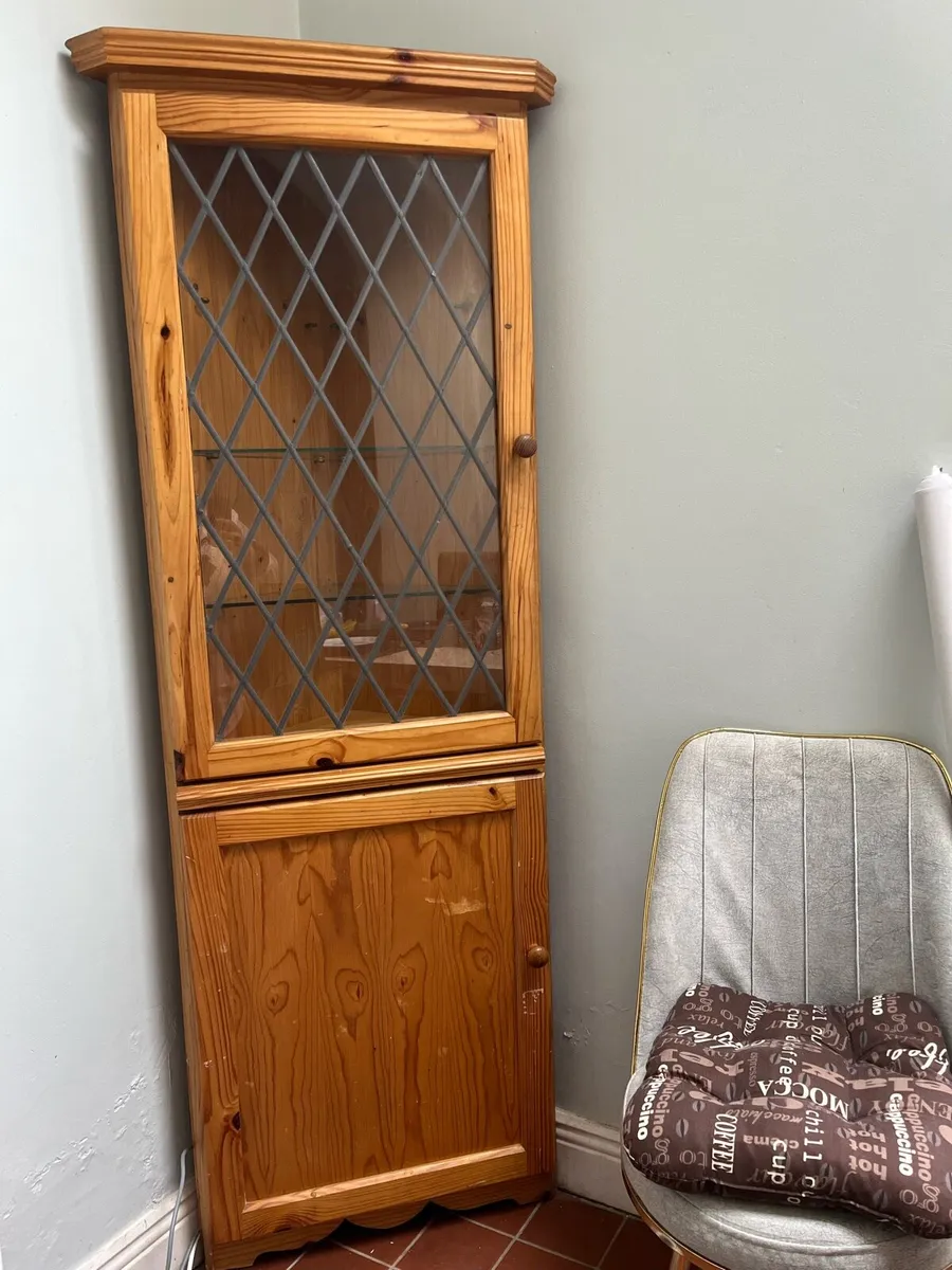 Pine Corner Cabinet