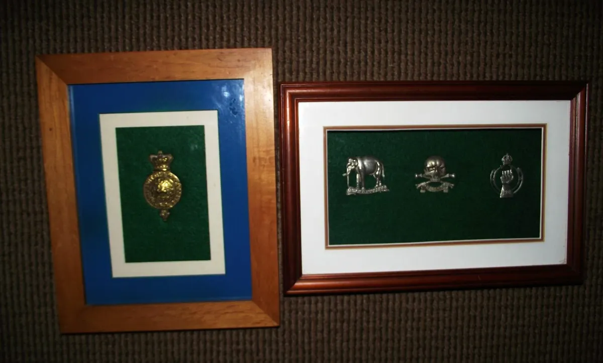 Framed Military Cap Badges - Image 4