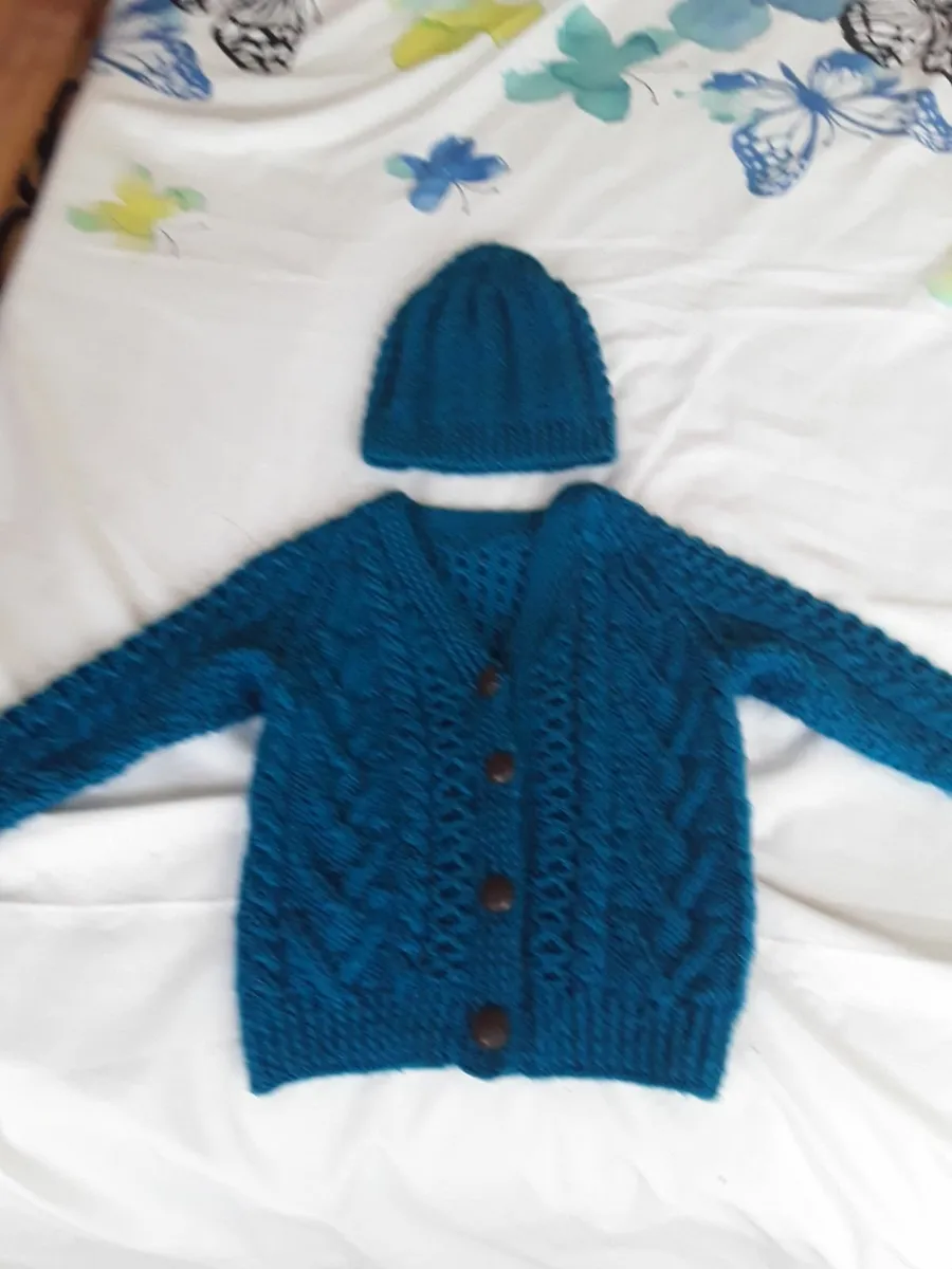 Brand new baby Aaron cardigans hand knitted - Image 2