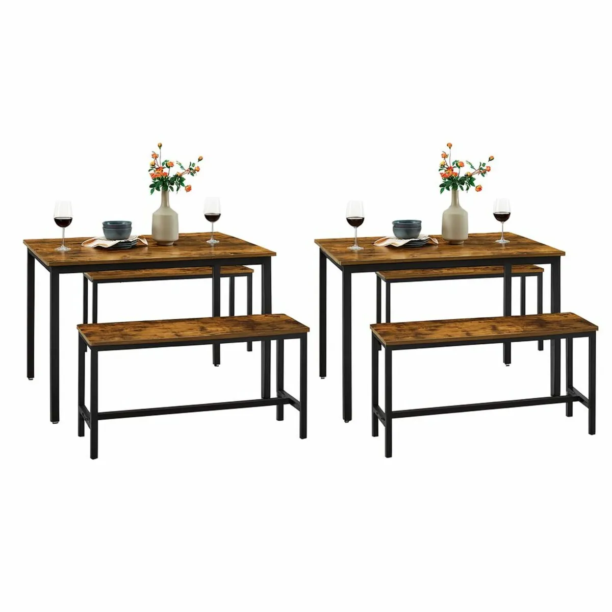 Dining Table and Bench Set for 8 People - Image 2