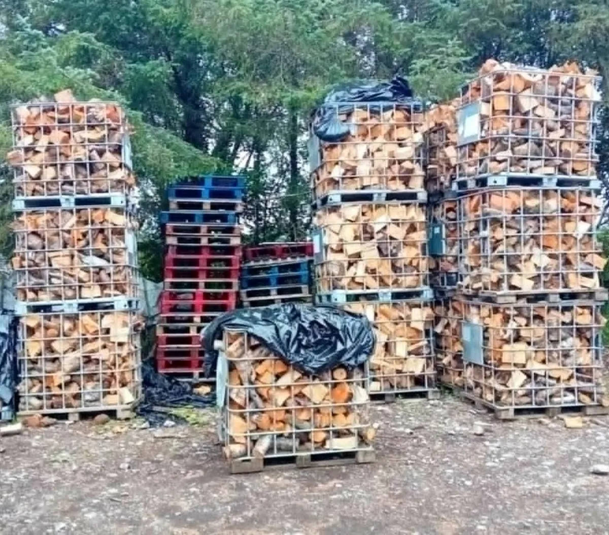 crates of hardwood