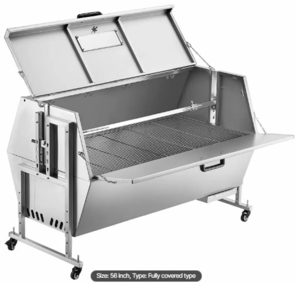 60W Rotisserie Grill with Hooded Cover, 56 Inch - Image 4
