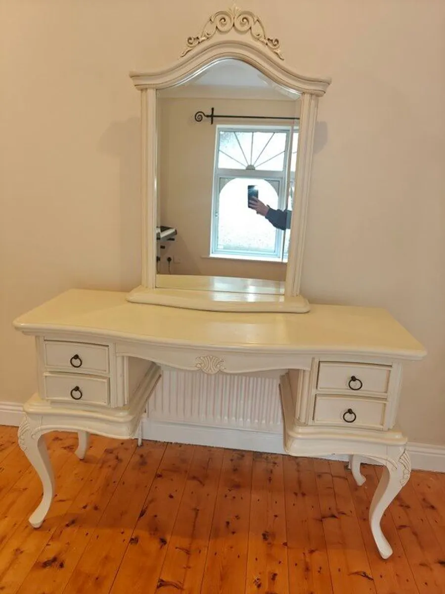 Antique solid wood Vanity Table - Image 3